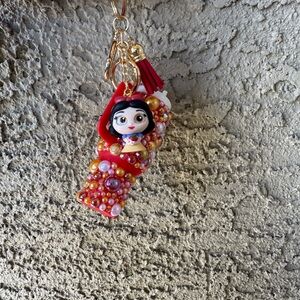 Hand bedazzled mini Disney Stanley Keychain , Snow White